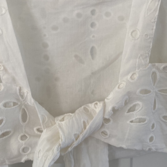 NWT H&M Back Tie Eyelet Cotton Halter Top Size 10 - Picture 5 of 7